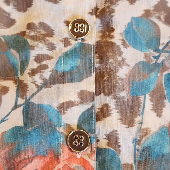 NWT Multiples The Mimi Tunic Blouse Roll-tab Sleeves Tunic Side Slits sz small - Picture 4 of 14